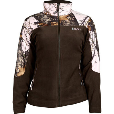 ROCKY WOMEN'S SILENT HUNTER FLEECE JACKET - BROWN / MOSSY OAK