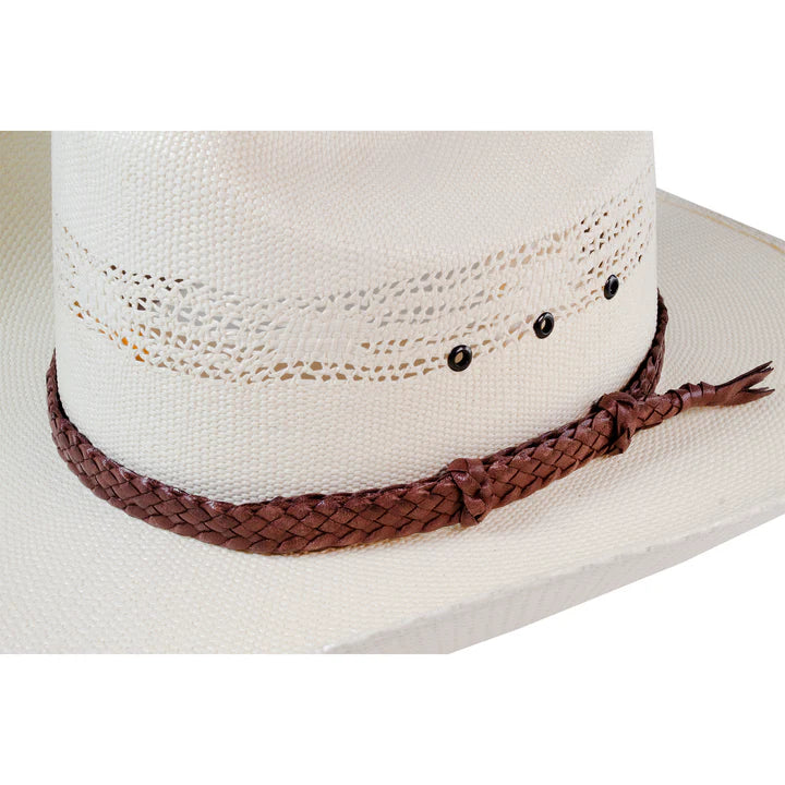 Badgery 17mm Flat Tan Hat Band (Adjustable)