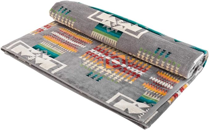 Pendleton Chief Joseph Jacquard Bath Towel - Grey