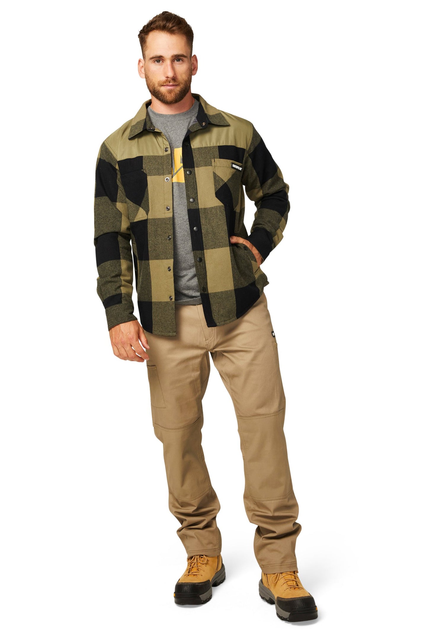 CAT MEN'S BUFFALO CHECK INSULATED SHIRT JACKET