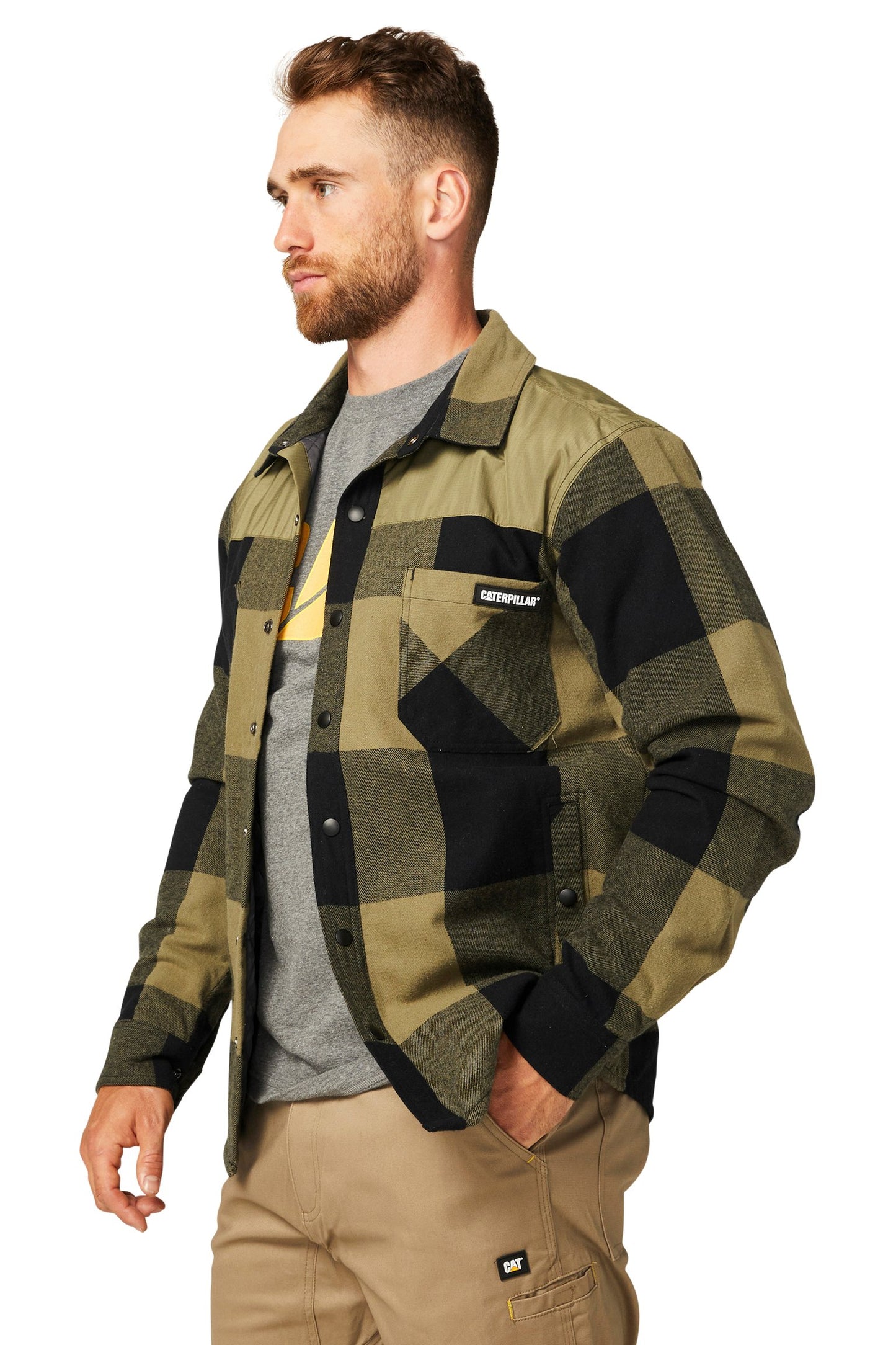 CAT MEN'S BUFFALO CHECK INSULATED SHIRT JACKET