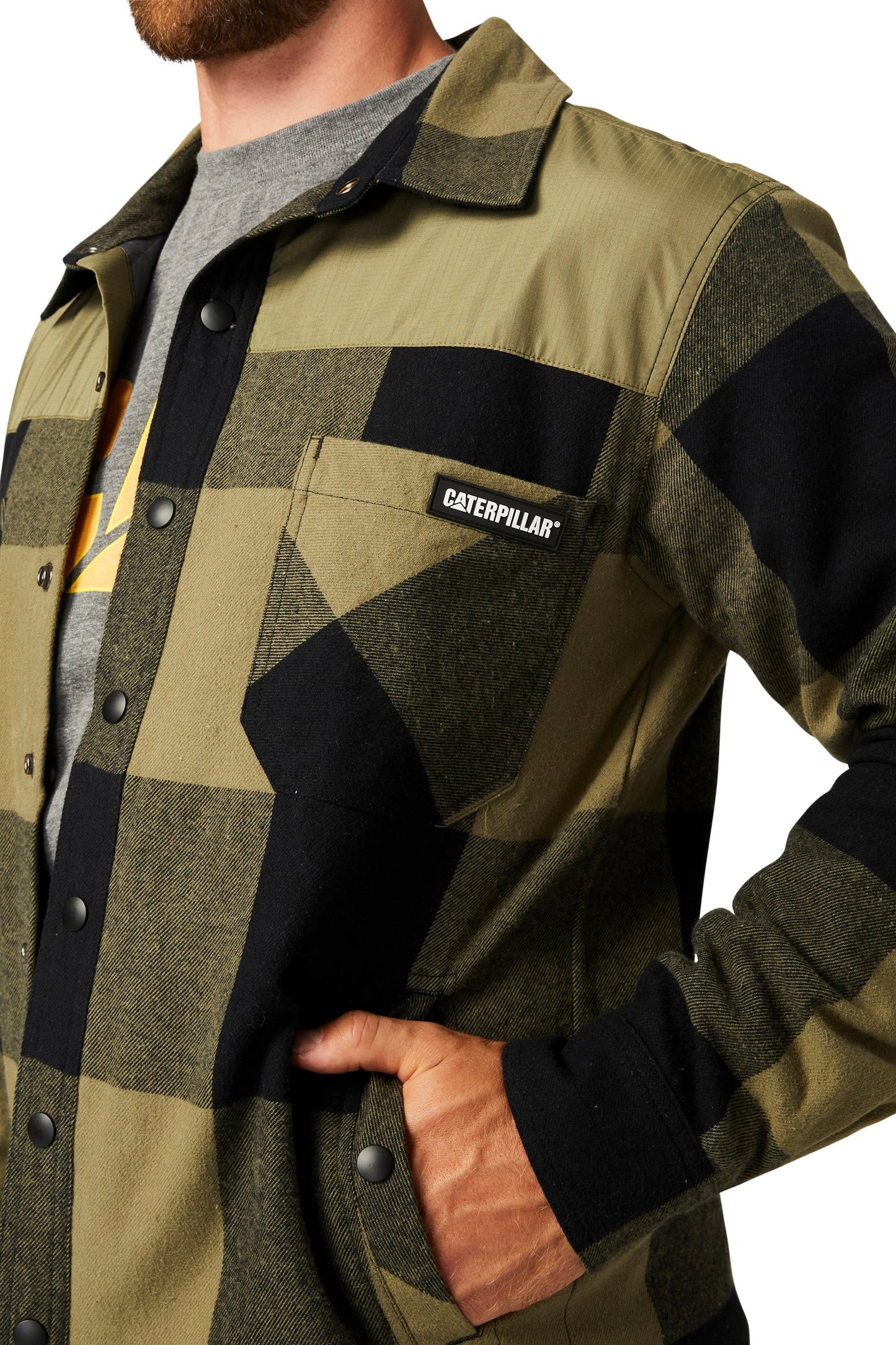 CAT MEN'S BUFFALO CHECK INSULATED SHIRT JACKET