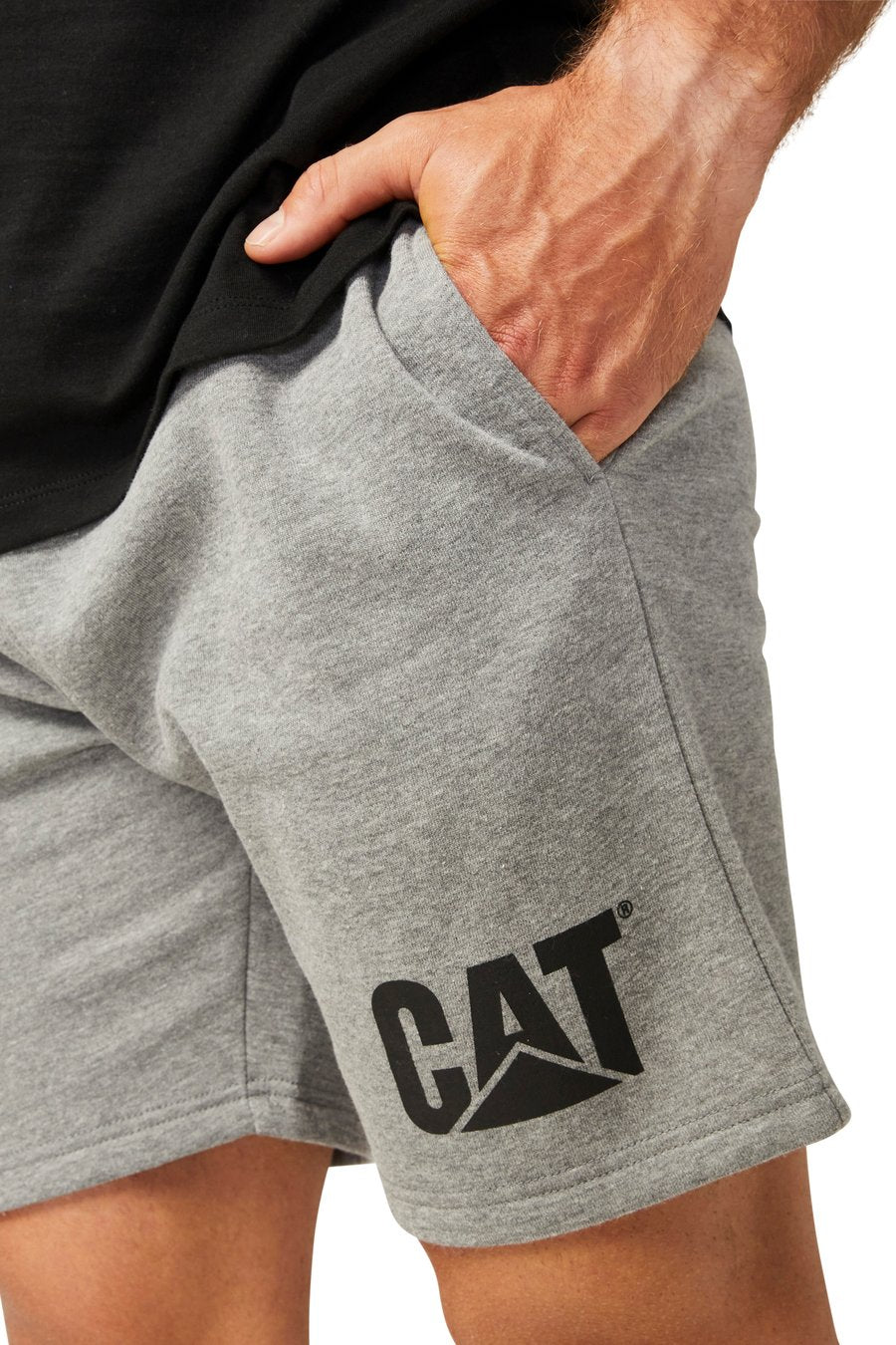 CAT DM FLEECE SHORT (DARK HEATHER GREY) - CLEARANCE