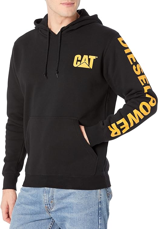 CAT MEN'S DIESEL POWER PULLOVER SWEATSHIRT - BLACK