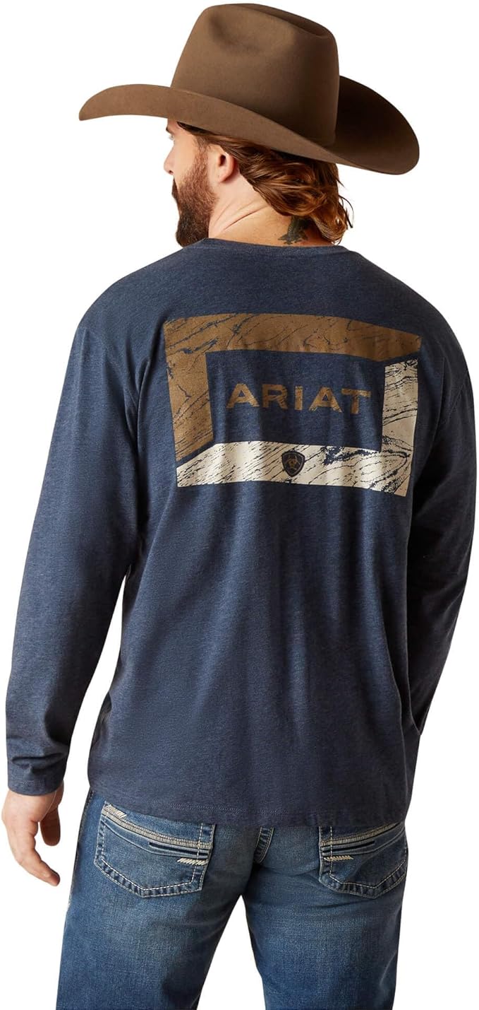 Ariat Mens Veneer LS T-shirt Navy