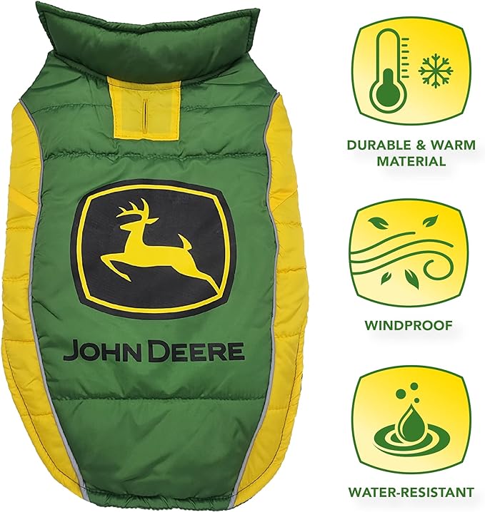 John Deere Pet Puffer Vest