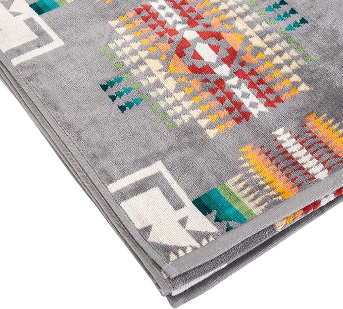 Pendleton Chief Joseph Jacquard Bath Towel - Grey