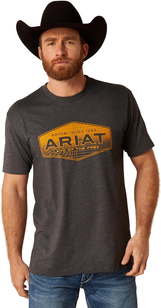 Ariat Mens Quarangle T-shirt charcoal heather