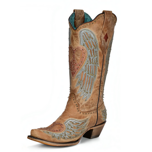 Corral Boot Ladies Heart & Wings SAND