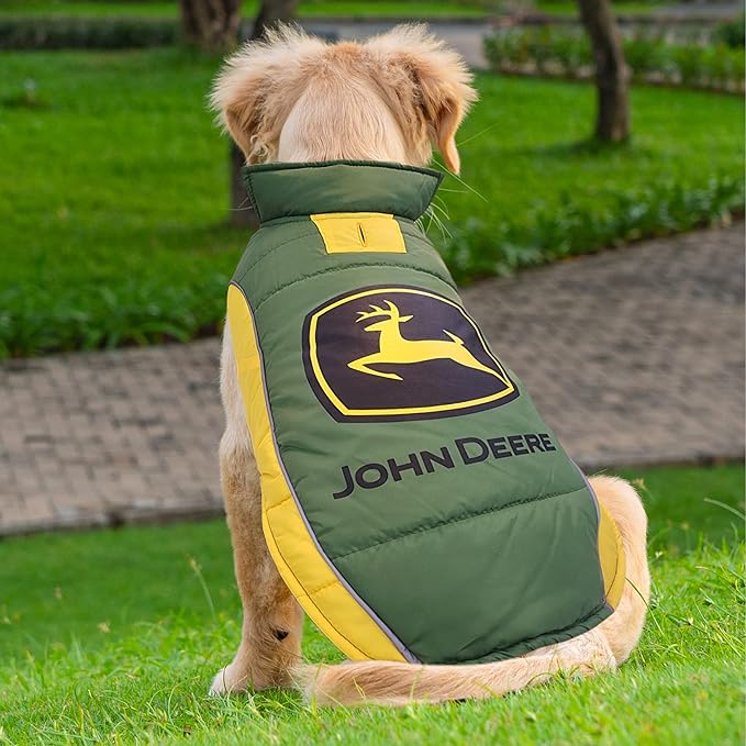 John Deere Pet Puffer Vest