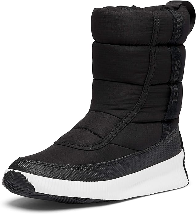 SOREL WOMEN'S OUT 'N ABOUT™ PUFFY MID BOOT BLACK