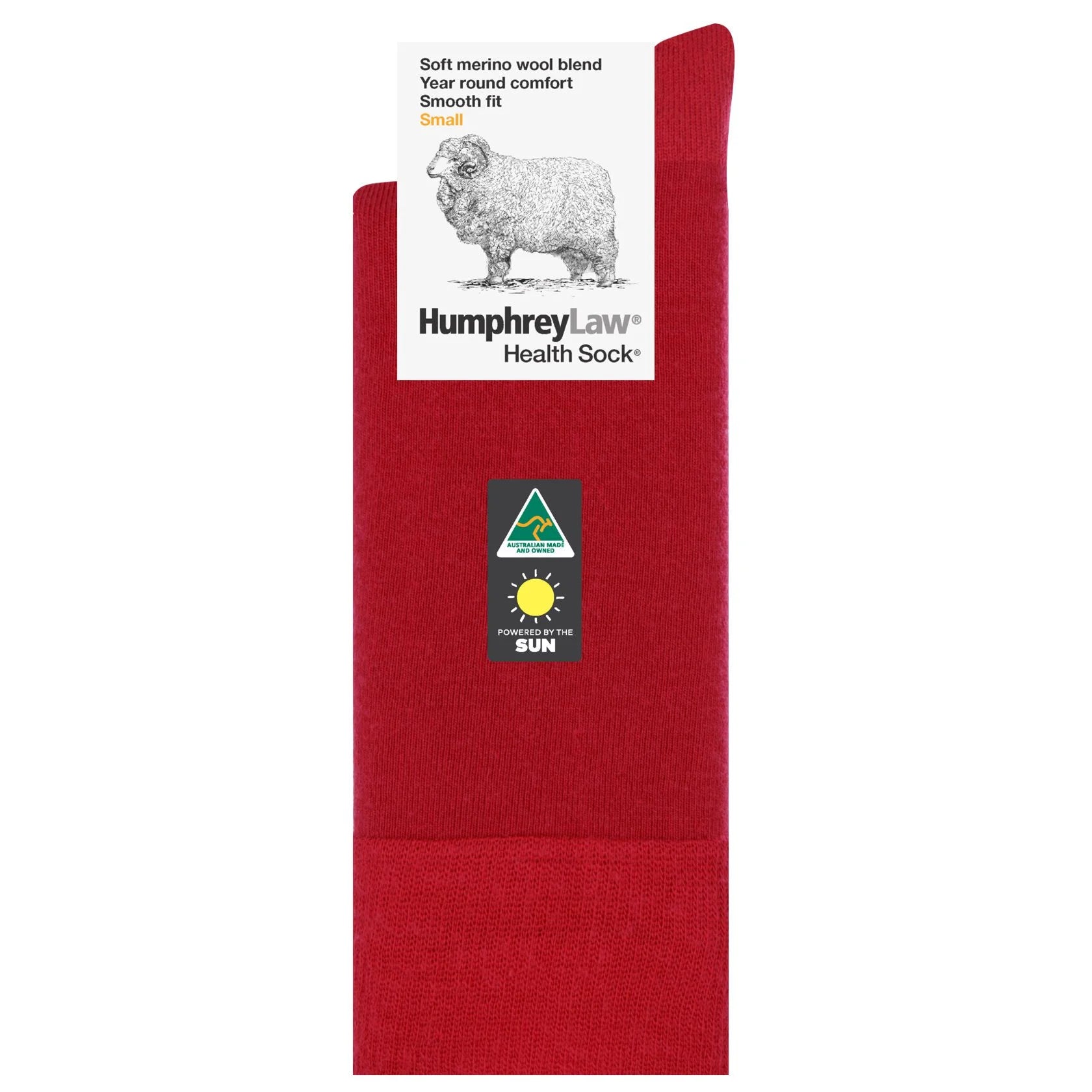 Humphrey Law Year Round Wool Blend Sock - Medium_Red