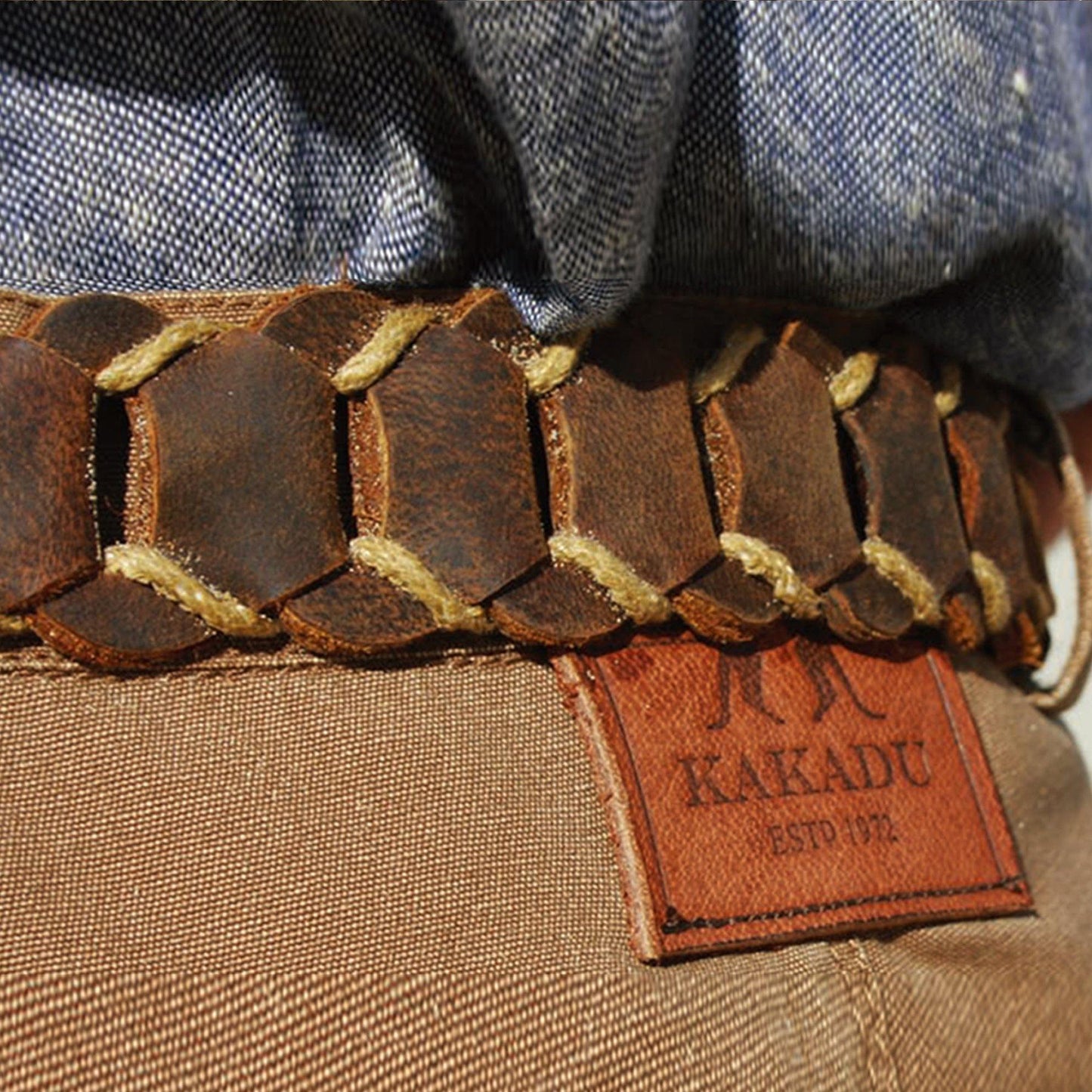 Kakadu Dorrigo Hand Braided Belt - Tobacco