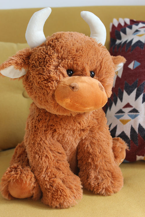 Jomanda Large Highland Brown Coo Cow Soft Plush Toy