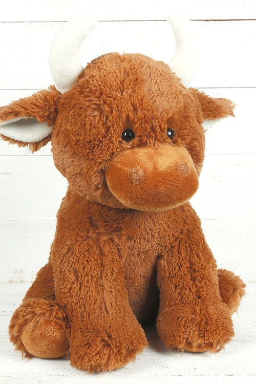 Jomanda Large Highland Brown Coo Cow Soft Plush Toy