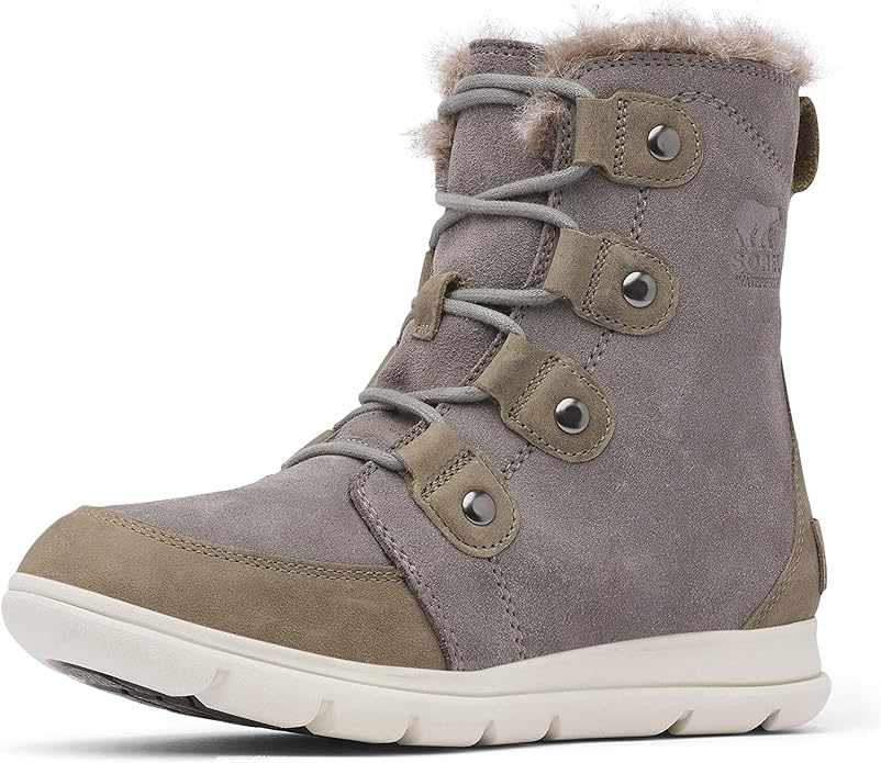 SOREL WOMEN'S EXPLORER JOAN - QUARRY/BLACK