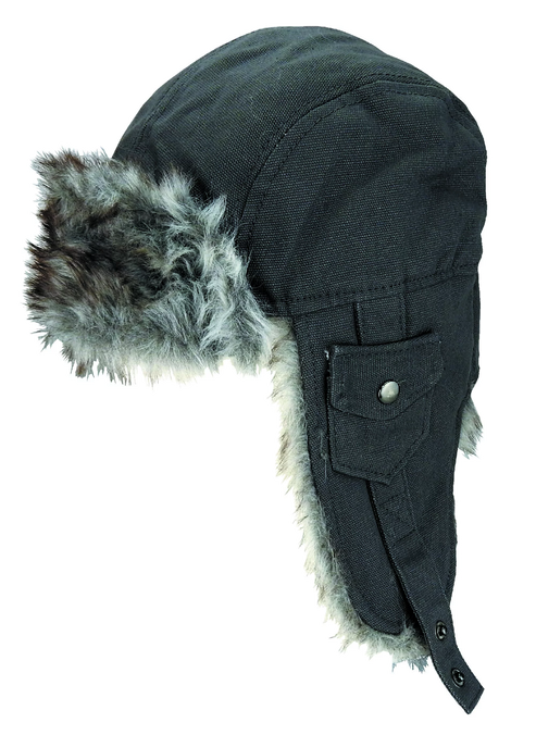 AVENEL CANVAS FLYING CAP WITH FUR LINING