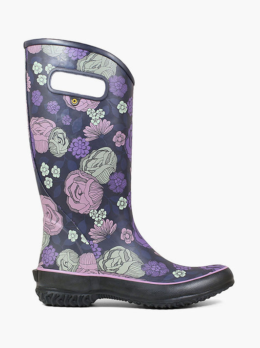 Bogs Womens Rainboot Le Jardin Gumboot (Purple/Multi)