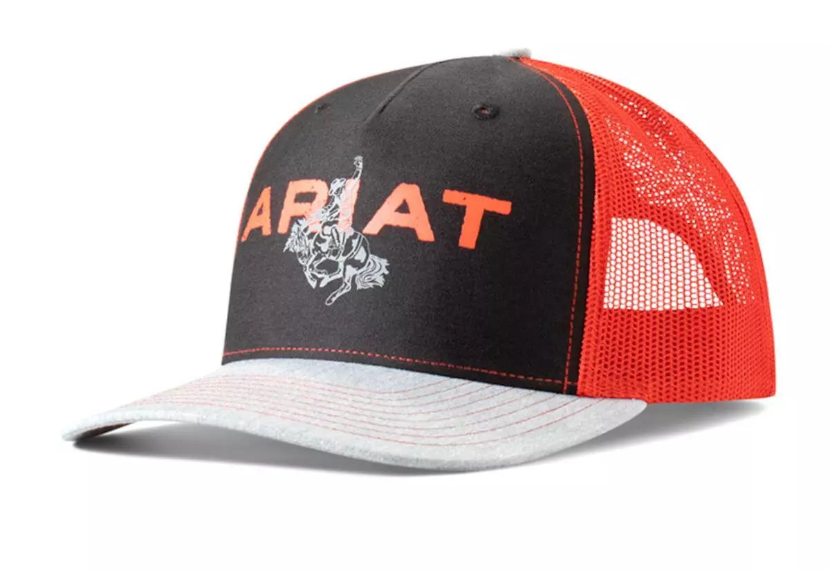 Ariat Mens Bucking Bronco Mesh Snap Back Cap