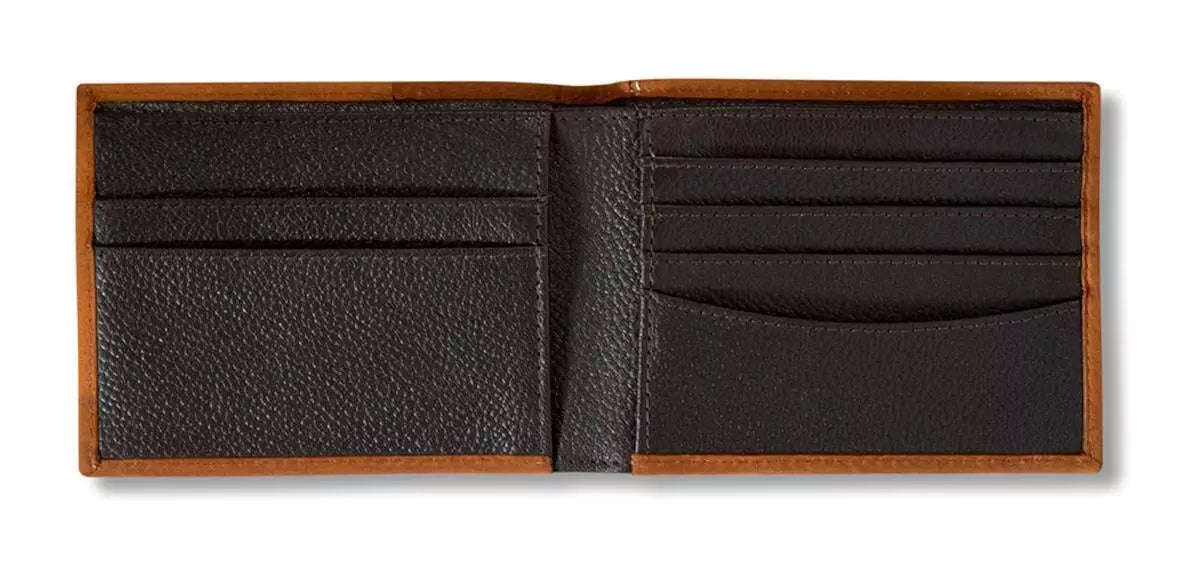 ARIAT MEN'S TWO TONE LEATHER TRI-FOLD WALLET