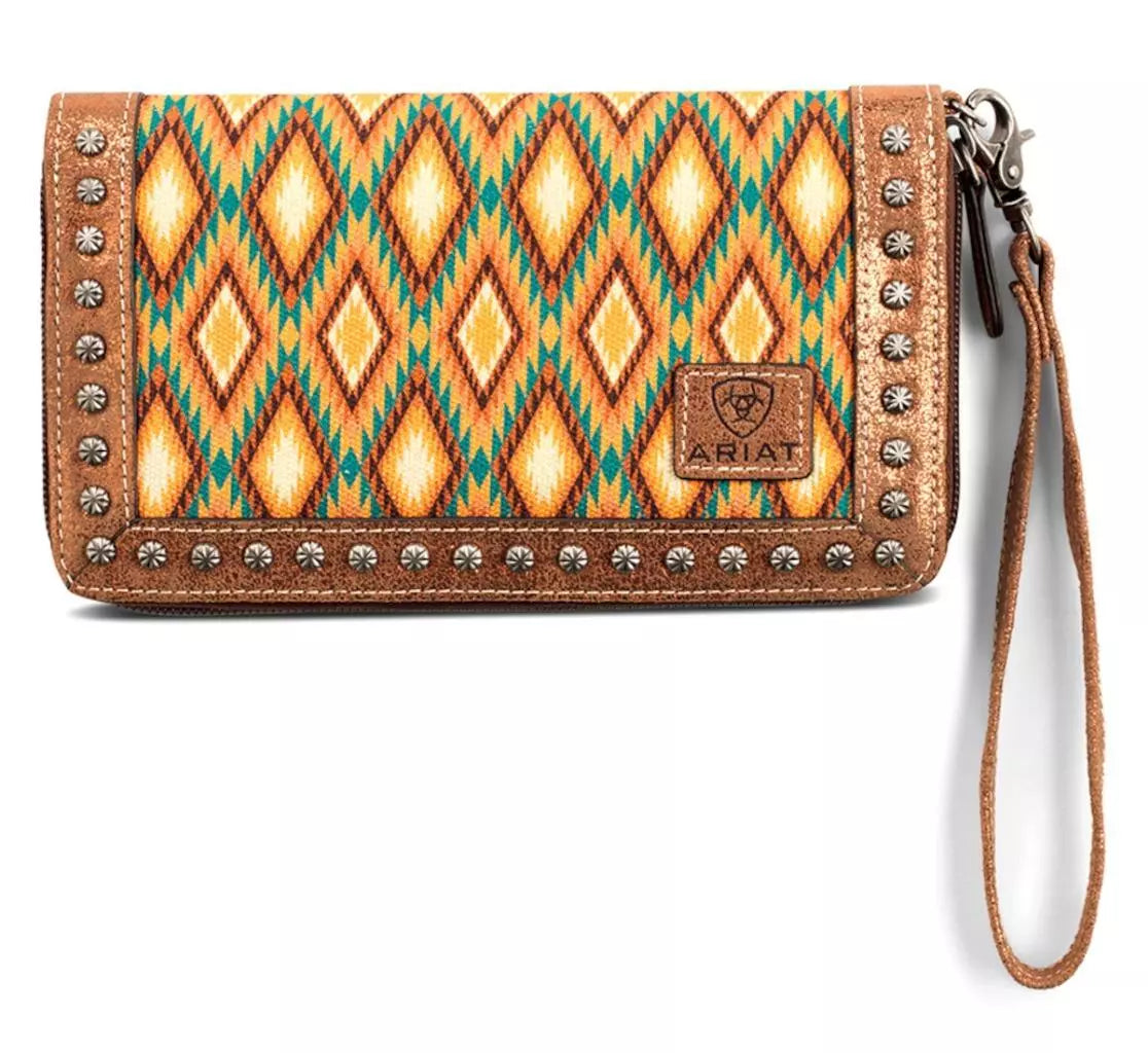 Ariat Clutch Wallet Southwest Diamond Print