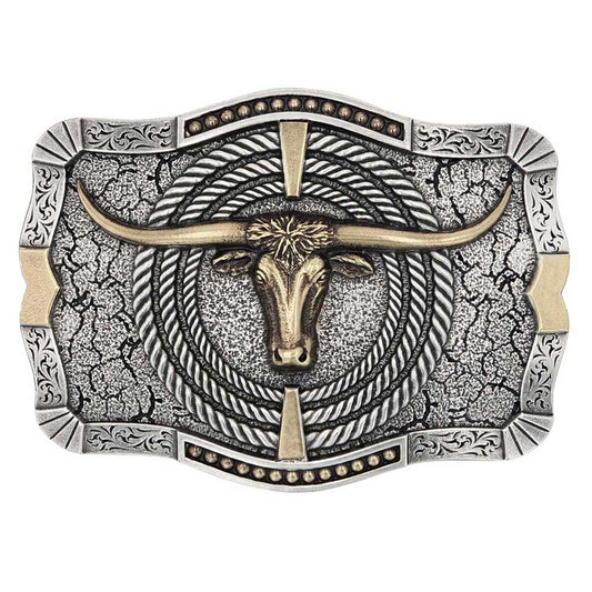 MONTANA SILVERSMITHS Ropin' Ready Longhorn Attitude Buckle A930