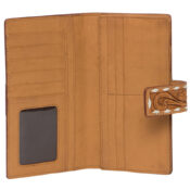 The Design Edge Tooling Leather Slim Button Wallet Manta - (AW24)