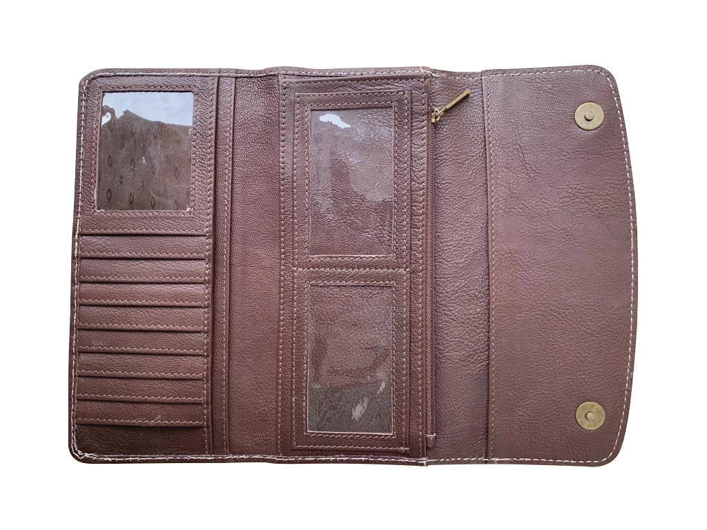 The Design Edge Tooling Leather Flap Cowhide Wallet – AW23