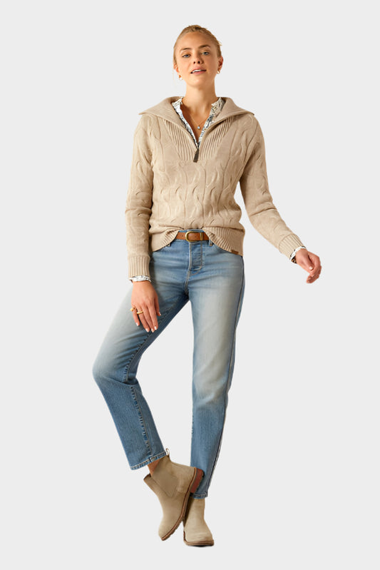 Ariat Women Alamere Sweater - Oatmeal Heather