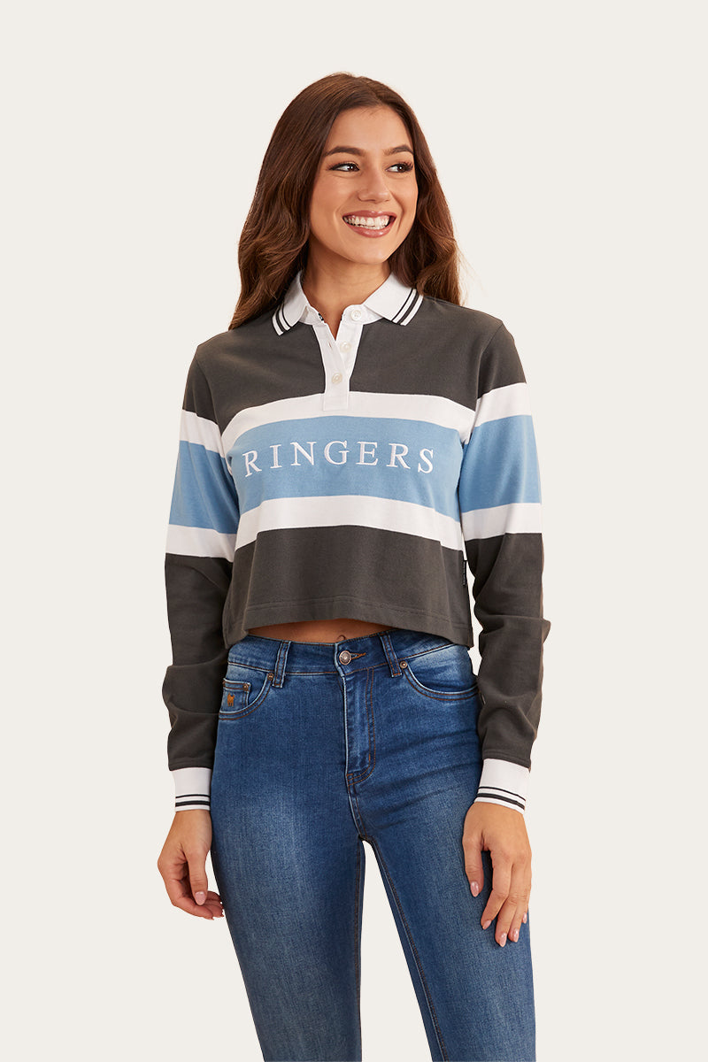 Ringers Western Alberta Women's Cropped Rugby Jersey_Charcoal