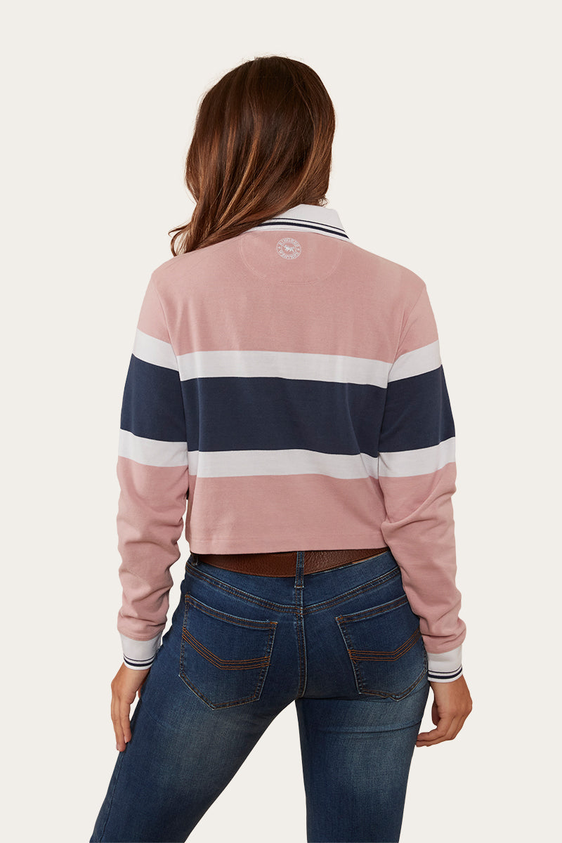 Ringers Western Alberta Women's Cropped Rugby Jersey_Pink