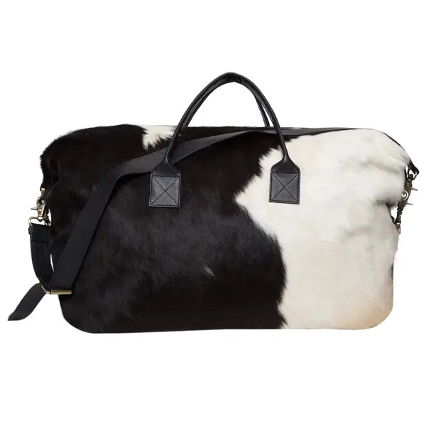 The Design Edge Large Cowhide Travel Bag- America (CA Duffle)_Black