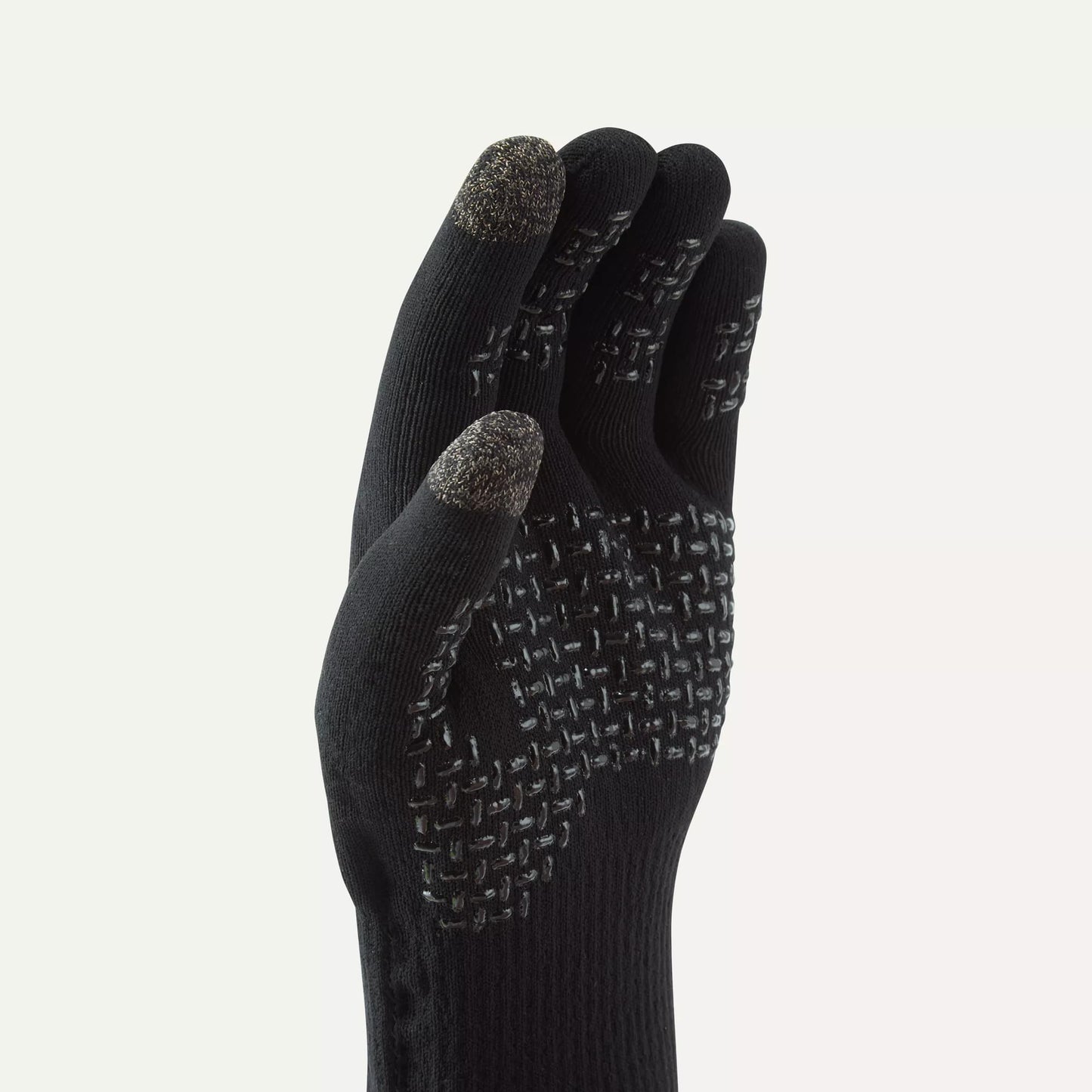 Sealskinz Waterproof All Weather Ultra Grip Knitted Glove (Black)