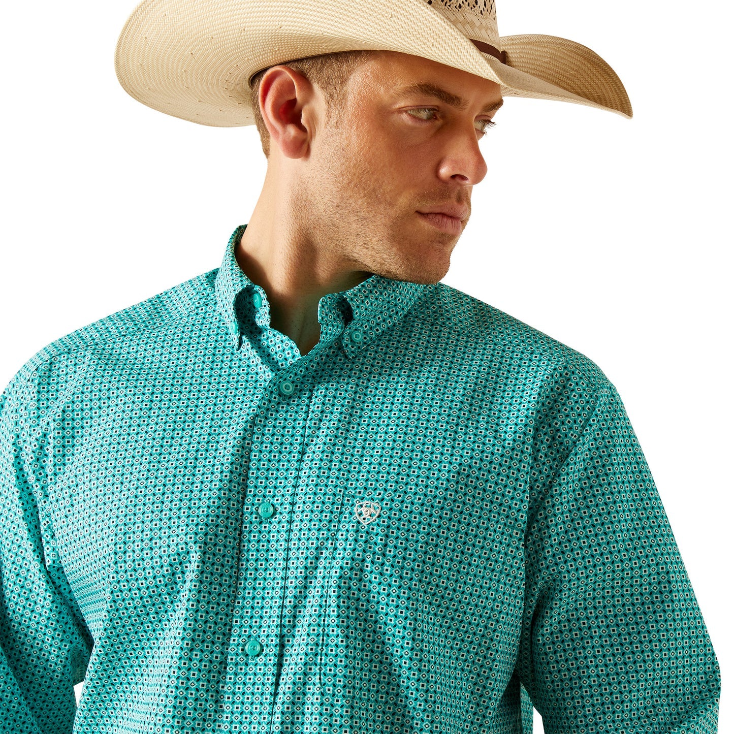 Ariat Men's Jaylin Classic Fit Shirt - Turquoise