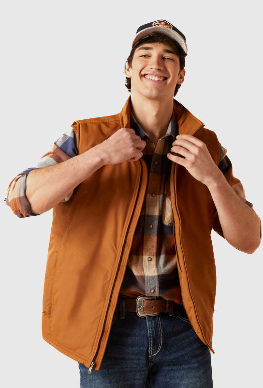 Ariat Men's Team Logo Insulated Vest (Chestnut)