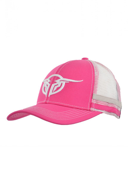 BULLZYE RACING STRIPES CAP - PINK/WHITE