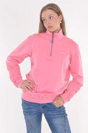 Bullrush Ladies Zip Sweat Embroidery 23 PINK