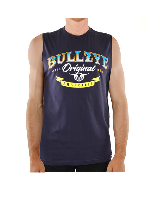 BULLZYE MENS VALLEY MUSCLE TANK TOP - BLACK