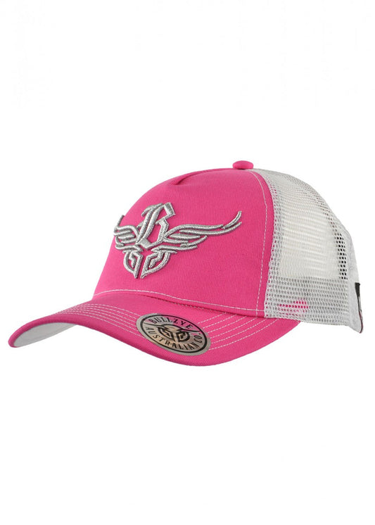 Bullzye Ladies Wings Trucker Cap (Pink/White) - Clearance