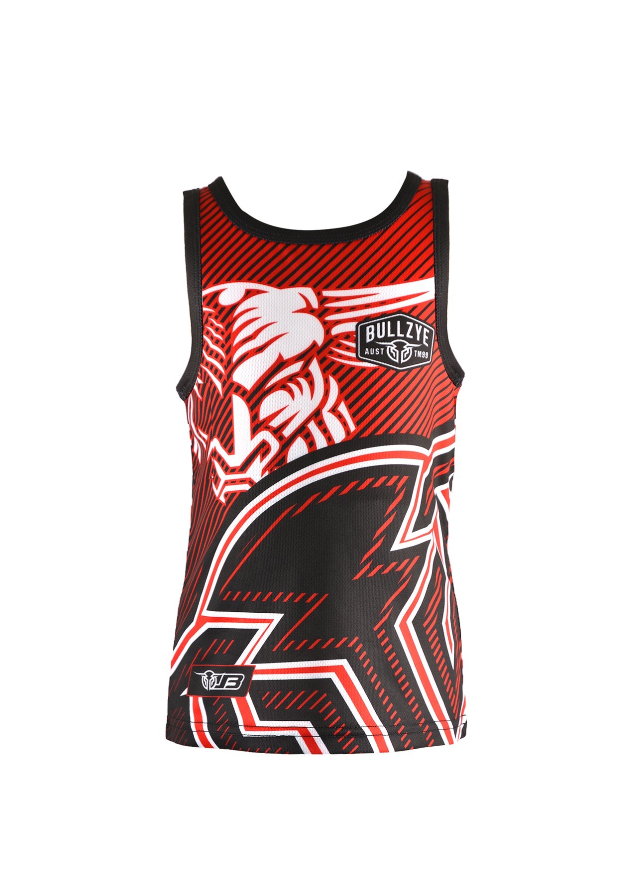 BULLZYE BOYS CHARGING BULL SINGLET - RED