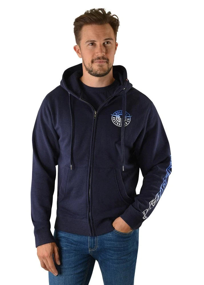 Bullzye Men's Bullring Zip Up Hoodie (Navy) - SALE