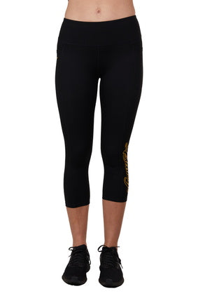 BULLZYE WOMENS CORE CROP LEGGING (BLACK)