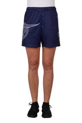 BULLZYE WOMENS LOGO SHORTS (NAVY/PINK)