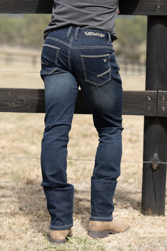 BULLZYE MENS CHARGER SLIM STRAIGHT JEAN - 34 LEG