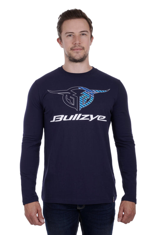 BULLZYE MENS MAXWELL LONG SLEEVE TEE (NAVY)