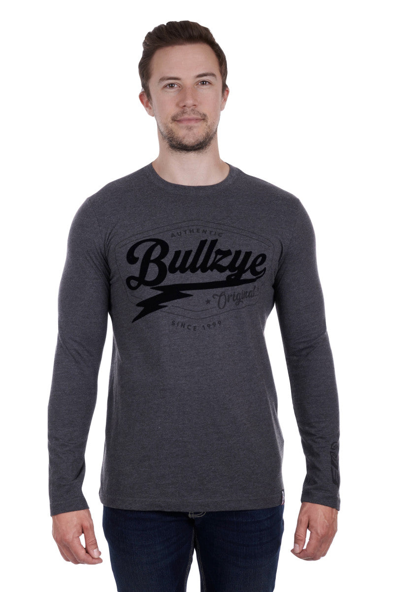 BULLZYE MENS MURPHY LONG SLEEVE TEE (CHARCOAL)