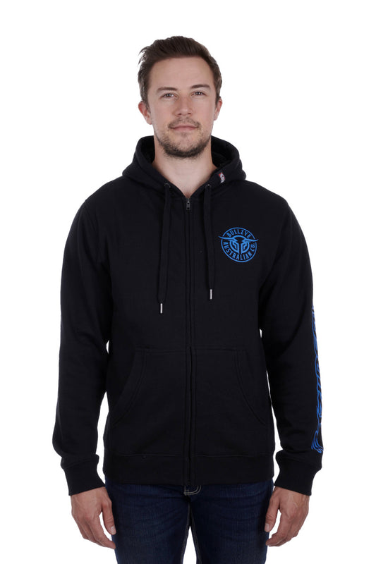 BULLZYE BULLRING ZIP THROUGH HOODIE - BLACK