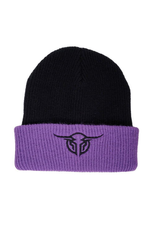 Bullzye Authentic Beanie (Black / Purple)