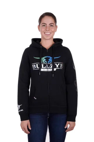 Bullzye Women's Corella Zip Through Hoodie - Black