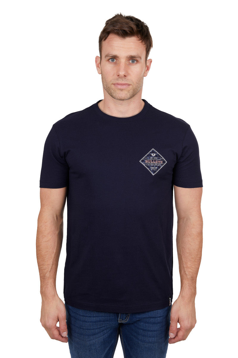 BULLZYE MENS TONY SHORT SLEEVE TEE - NAVY